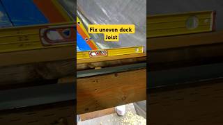 Fix uneven deck joist diy handyman woodworking deck deckideas framing construction decks [upl. by Hobey]