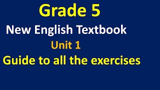 class 5 Englishnew textbookunit 1grade 5 New English bookguide [upl. by Laurin451]