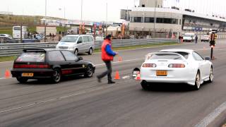 0118 Honda Civic VS Supra JAF 2012 [upl. by Avid563]