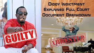 diddy indictment explained full court document breakdown from ny Southern court system [upl. by Korella]