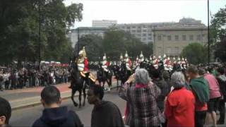 Royal Horse Guards passing through Hyde Park [upl. by Maharva]