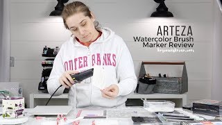 Arteza Watercolor Brush Marker Review [upl. by Ellenoj]