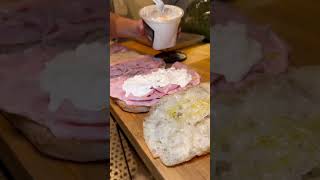 Focaccia Mortadella stracciatella pistacchio at bestsicily [upl. by Idmann]