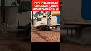 Motorista virado tentando sair com caminhãocaminhão caminhoneiro [upl. by Phiona]