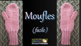 TRICOT Comment tricoter des MOUFLES débutant  FACILE 🐑 [upl. by Annenn304]