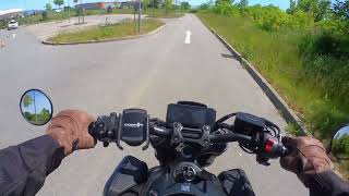 Honda CB650R quickshifter low speed test [upl. by Aydne]