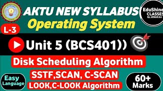 SSTF SCAN CSCAN LOOK CLOOK Disk Scheduling Algorithm Numerical Operating System BCS401 Unit 5 [upl. by Assirialc]