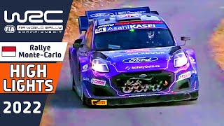 WRC Rally Highlights  Afternoon Day 2 WRC Rallye MonteCarlo 2022 [upl. by Rramaj]