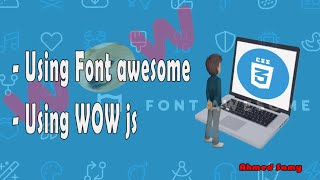 Using Libraries   Using Font awesome Using WOW js [upl. by Nagear]