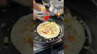 Yummy Dosa Pizza 🍕🤤 recipe healthyeating breakfast cookingvideo cooking recipes diet trend [upl. by Zetnauq]