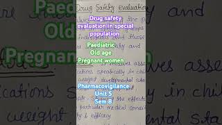 pharmacovigilance special population paediatrics oldage pregnantwoman [upl. by Wilona902]