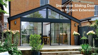 Holstein Avenue I Steel Look Sliding Door to Modern Extension [upl. by Nera]