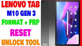 Lenovo Tab M10 Gen 3 FRP  Lenovo Tab TB328UX Format Reset Done By Unlock tool  Umar Mobile [upl. by Elleiad]