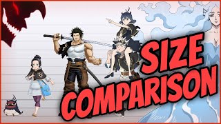 Black Clover Characters Size Comparison [upl. by Odiug744]