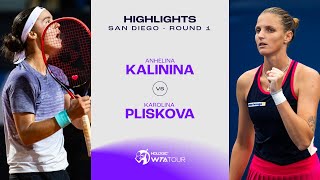 Anhelina Kalinina vs Karolina Pliskova  2023 San Diego Round 1  WTA Match Highlights [upl. by Attey]