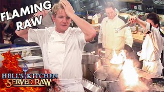 Hells Kitchen Served Raw  Episode 7  Black Jackets On Fire [upl. by Sabec760]