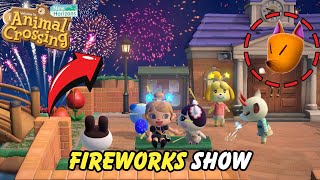 Fireworks Show in August in Animal Crossing New Horizon  Redds Raffle Prizes [upl. by Pathe]