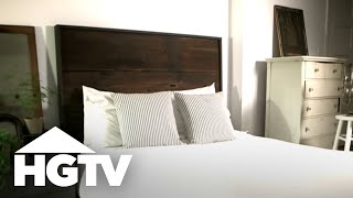 DIY Rustic Headboard Your Room Needs  HGTV [upl. by Fuchs370]