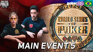 WSOP 2024 Main Event  Melhores Momentos do Dia 5 com Adrian Mateos e Kristen Foxen [upl. by Arriec]