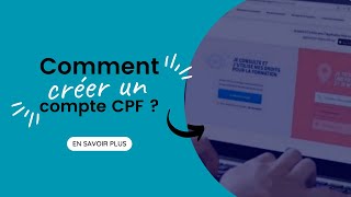 Comment créer un compte CPF [upl. by Nicolai]