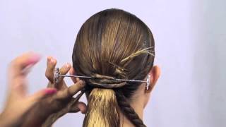 Tutorial Cómo hacer un moño de fallera natural by Cyntia Cuartero  Realce Alta Posticería [upl. by Saxet]