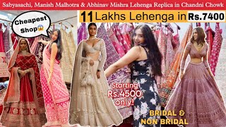 DESIGNER LEHENGA Shopping In CHANDNI CHOWK Cheap BridalNon Bridal Lehengas Under Budget [upl. by Karry]