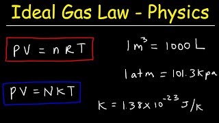 Ideal Gas Law Physics Problems With Boltzmanns Constant [upl. by Edlihtam925]