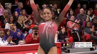 Drew Grantham NC State  Floor 9900  2018 vs LSU [upl. by Einafats]