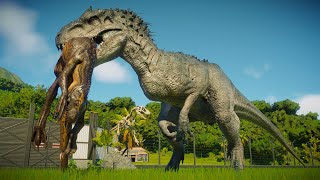 INDOMINUS REX vs LARGE AND MEDIUM CARNIVORES AND HERBIVORES DINOSAURS BATTLE  JWE2 [upl. by Anehsat]