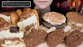 ASMR Tiramisu Cake Chocolate Cake Donut HaagenDazs Chocolate Ice Cream Tiramisu Oreo Cookies 먹방 [upl. by Ardnola969]