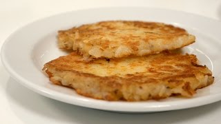 Rösti  schweiziske kartoffelpandekager  rosti røsti [upl. by Hammerskjold616]