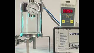 Ultrasonic Cavitation under Pressure  1000 Watts Hielscher Sonicator [upl. by Ariada74]