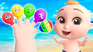 Finger Family  Colorful Balloon Song  NoaCoco Nursery Rhymes amp Kids Songs [upl. by Fi]