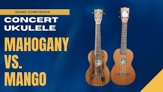 Ukulele Tonewood Sound Comparison  Mahogany vs Mango [upl. by Girardi896]