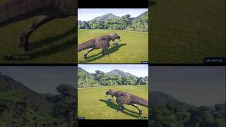 TRex 暴龙 vs Struthiomimus 似鸵龙 Who wins  Jurassic World Evolution shorts [upl. by Serafine]