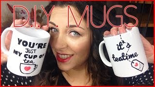 DIY Decorated Mugs ♡ Tazze decorate fai da te [upl. by Sergius]