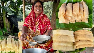 ১০ মিনিটে খুব সহজেই দুই রকম পাটিসাপটা পিঠা রেসিপি।। Patishapta pitha recipe [upl. by Florrie]