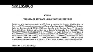 ¿Debo suscribir una ADENDA como trabajador CAS si estoy bajo los alcances de la Ley 31131 [upl. by Aztilay]