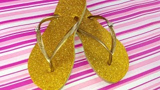 HAVAIANAS COM GLITTER FÁCIL  HAVAIANAS DECORADAS  IDER ALVES [upl. by Clarice]