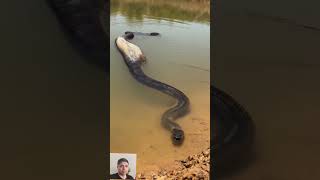 Gigante no Rio Araguaia Sucuri descansando de barriga cheia [upl. by Kazim]