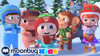 Christmas Song Medley  Sing Along  Cocomelon  Nursery Rhymes  Moonbug Literacy [upl. by Aremat]