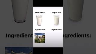 Normal milk vs vegan milk [upl. by Waldman]