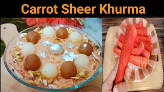 Carrot Sheer Khurma  A New Dessert Recipe Seviyan Gajrela [upl. by Oringas]