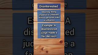 Disinterested vs Uninterested👈learnmeaning meaning shorts subscribe spokenenglish trending [upl. by Gustave613]