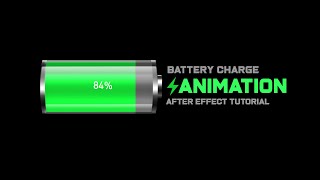 After effect tutorial I Battery charge animation [upl. by Ricketts758]