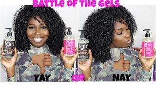 Battle Of The Gels  TGIN CURL BOMB GEL vs MIELLE ORGANICS HONEY amp GINGER GEL  Natural Hair [upl. by Haze278]