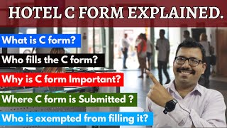 Understanding Hotel C Forms Who Why Where Exemptions and More [upl. by Normac]