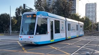 C class trams at Ingles Street level crossing Port Melbourne [upl. by Server]