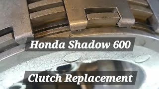 Honda Shadow 600 Clutch Replacement VLX600 VT600 Steed [upl. by Michey291]