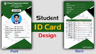 How To Make Students Id Card Design In Mobile 2 [upl. by Lletnuahs84]